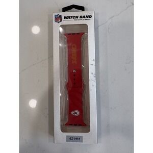 Kansas City Chiefs Apple Watch Band SEALED NEW 42 MM Soar Brand NFL Football KC
